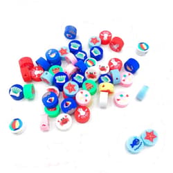 Chmentnanza 300Pcs Clay Beads for Bracelets Making, Clay Earrings, 10mm Cute Sea Animal Pattern Clay Beads