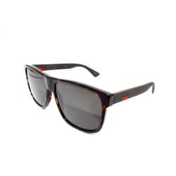 Gucci Polarized Grey Square Men's Sunglasses GG0010S 003 58