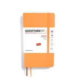 LEUCHTTURM1917 - Weekly Planner 2025, Softcover, Pocket (A6), Apricot (Jan 1 - Dec 31, 2025)