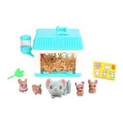 Little Live Pets - Mama Surprise Minis. Feed and Nurture a Lil' Mouse Inside Their Hutch so she can be a Mama. She has 2, 3, or 4 Babies with Surprise Accessories to Dress Up The Babies