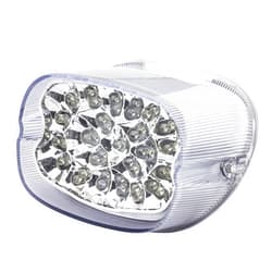 Eagle Lights 8900TL2-C Squareback LED Tail Light Kit with Integrated Turn Signals for Harley Davidson Motorcycles - Clear