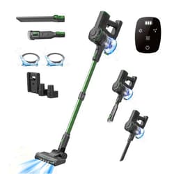 Vexilar Cordless Stick Vacuum Cleaner - 30Kpa Powerful Suction with Brushless Motor, Self Standing Design, 45 Mins Runtime, LED Display, 6 in 1 Lightweight Handheld Vacuum for Home Hard Floor and Carpet