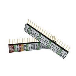 ArduEZtw 20 Pinx2 3.2mm/6.1mm Gold Plated Colored-Printed Female Pin Header Set for Raspberry Pi Pico(6.1mm)