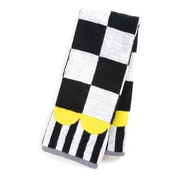 MACKENZIE-CHILDS Hand Towel, Cute Decorative Hand Towel for Bathroom and Kitchen, Black-and-White Courtly Check