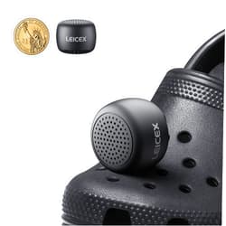LEICEX Croc Speakers Bluetooth, Tiny Speaker for Crocs, Bluetooth Croc Charm Croc Accessories,Halloween Croc Speaker(Black)