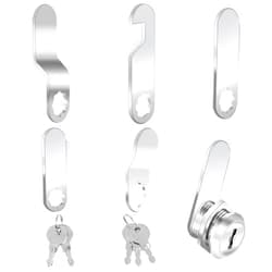Sliverdew 1 Pack Cabinet Locks with Keys 5/8 Inch Cam Lock Keyed Alike Secure Drawer Mailbox File RV Storage Locks Tool Box Locks Replacement Set, Zinc Alloy