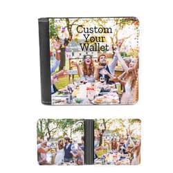 Jvafk Custom Wallet Personalized Engraved Wallets with Your Name/Text Personalized Anniversary Birthday Christmas Gifts for Men Father Brother Husband