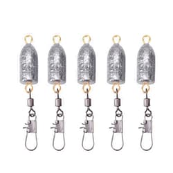 Yosoo Health Gear Fishing Weights and Sinkers with Interlock Snap Connectors, Health Gear 5pcs Fishing Sinker, for Freshwater Saltwater