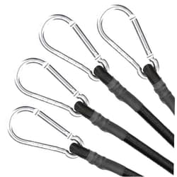 ZHOUBIN 72 Inch Black Bungee Cords with Carabiner Hooks, 4Pcs