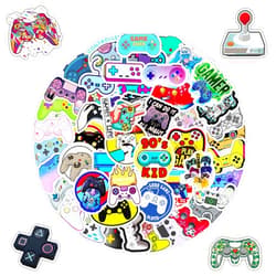 DRWATE 100 PCS Game Stickers Video Game Playing Stickers for Laptop Water Bottle Computer Refrigerator Luggage Phone Case Bicycle Teens (Game)