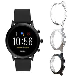 Suoman 3-Pack for Fossil Gen 5 Carlyle Case, All-Around Protective TPU Bumper Cover Screen Protector Case for Fossil Gen 5 Carlyle Smartwatch (Not Fit for Fossil Gen 6 and for Gen 5E)