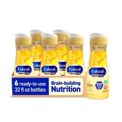 Enfamil NeuroPro Ready-to-Use Baby Formula, Ready to Feed, Brain and Immune Support with DHA, Iron and Prebiotics, Non-GMO, 32 Fl Oz Bottle, Pack of 6