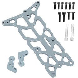 BRCatWPark Alloy Aluminium Upper Chassis Upgrades Part for 1/10 Rustler 2WD VXL Bandit 2WD VXL,RC Conversion Chassis Kit Hops Up,Replace Part#3729,Titanium