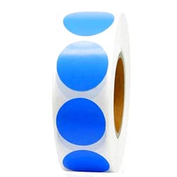 Citihomy 1000PCS Kraft Circle Stickers Dot Stickers, 1 Inch Round Blank Garage Sale Price Stickers Kraft Coding Tag Labels Brown Natural Envelope Seals for Home Classroom Jam Canning Jar Labels (Blue)