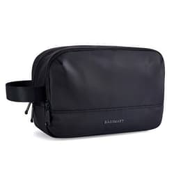 BAGSMART Travel Toiletry Bag for Men, Dopp Kit Water Resistant Shaving Bag for Toiletries Accessories, Black-Medium