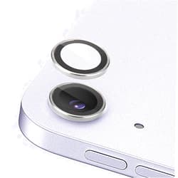 Zeking (2 Set for iPad 11 A16 2025 Camera Lens Protector, Scratch-Resistant HD Clarity Ultra-Thin 9H Tempered Glass with Aluminum Edging, Individual Metal Lens Cover(Silver)
