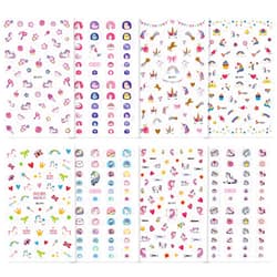 Konsait Magic Animal 3D Nail Art Stickers Decals (400+Designs), Rainbow Heart Bowknot Nail Sticker False Nail Manicure Decals Toe Wraps for little girls birthday Xmas New Year Nail Tip Decoration