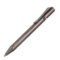 SMOOTHERPRO Titanium Bolt Action Pen Compatible with Parker Refill Durable Stainless Steel Pen Clip for EDC Pocket Business Collection Sand Blasted (Ti951)