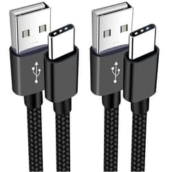 VOTY 2-Pack 6FT USB-C Charger Cable for Motorola Moto G Fast/G Power/G Pure/G Stylus 5G,Moto G9 G8 G7,G7 Play,G7 Plus,G7 Power G6,G6 Plus X4 Z3 Z2 Play Z Droid Force,Braided USB Type C Charge Charging Cord