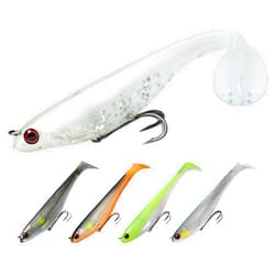 TRUSCEND Pre-Rigged Soft Fishing Lures, Well-Made Easy Catching Lures for Family Fishing, Great Action Swimbaits with Spinner, All-Conditions Fishing Gear for Bass Trout Walleye, Crappie Fishing Jigs