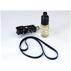 AudioOrigin Black Finish Headshell, Cartridge, Stylus, Drive Belt, Lubricant Refurb Bundle for Technics SL-200, SL-210, SL-220, SL-221, SL-B1, SL-B2, SL33, Turntable, Vinyl player, -23