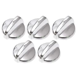 BlueStars [New Upgraded] Ultra Durable WB03T10284 Range Control Knob Stainless Steel Finish Replacement Part Exact Fit for GE Range/Stove/Oven - Replaces 1373043 AP4346312 PS2321076 - Pack of 5