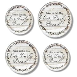 Range Kleen Give Us This Day Set of 4 Round Electric Range Burner Covers - Decorative
