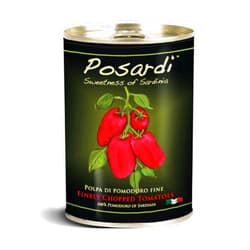 Posardi Finely Chopped Tomatoes - Sardinia, Italy (blue zone) - 100% Pesticide FREE/Non GMO - 14oz Can (6 Pack)