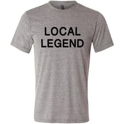 SwingJuice Golf T-Shirt Local Legend Crew Neck Short Sleeve Funny Golf Shirt for Men and Women