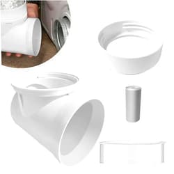 Ptazucv 90 Degree Clothes Dryer Vent Elbow,Dryer Connection Kit,Tight-Fit Connector For 4-Inch Dryer Duct Hose in Narrow Spaces、Dryer Vent Plug for Tight Space Saving