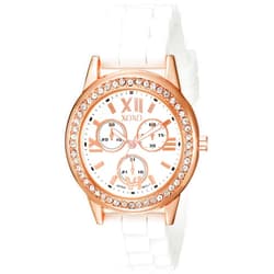Accutime XOXO Women's XO8081 Analog Display Japanese Quartz White Watch