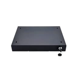 VWINDESK 14 inch Slim Under Desk Pull-Out Storage Office Mounted Sliding Metal Drawer For Standing Desk,Black