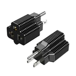 ADCAUDX [2Pack] 15 Amp Household Plug to 20 Amp Adapter, Nema 5-15P to 5-15R/5-20R,5-15P to 6-15R/ 6-20R T-Blade 20Amp to 15Amp AC Power Outlet Converter,15A 125V to 20A 250V Adapter Plug