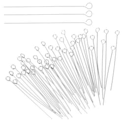 Mozeat Lens 200Pcs Mini Metal Wire Eyepins Beading Small Open Eye Head Pins Needles Stainless Steel Eye Pins for Jewelry Making DIY Craft Bead Earring Pendant Necklace Bracelet Jewelry Charm Finding Making