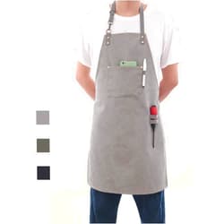 Tobyan No-Tie Canvas Apron Heavy-Duty 16OZ Work Apron with Front Pocket Extra Long Straps Adjustable M–XXL
