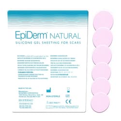 Biodermis Epi-Derm Epi-Tab Circles Silicone Scar Sheets – Professional-Grade, Washable & Reusable Silicone Patches for Small Hypertrophic & Keloid Scars from Trauma, Liposuction & More - Clear, 6-Pack