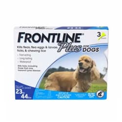 Frontline Plus Flea and Tick Treatment for Dogs (Medium Dog, 23-44 Pounds, 3 Doses)