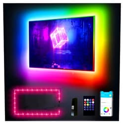 DAYBETTER TV Led Backlight, 14.8ft for 65-75in TV, USB Powered Lights kit, Led Strip Lights Music Sync Remote, RGB Lamp for Gaming Bedroom Room HDTV Mood Lighting