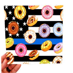 H3 CUSTOMS KYDEX Thermoform Sheet - 12x12x0.08 Inch Sheets (P1 Texture) - (Infused Print) - (1 Sheet) - (Great for DIY Projects & Kydex Holster Making & Hobby) - (USA Made) - Thin Blue Line Donuts