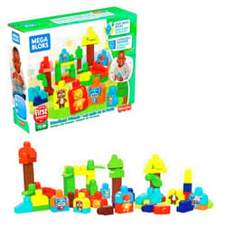 Mega Brands Mega Bloks Woodland Friends Preschool Building Set, Plant-Based Blocks, Multicolor