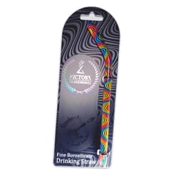 Victory Glassworks Fine Borosilicate Drinking Straws, Washable, Reusable, Dishwasher-Safe, Available in Aurora and Rainbow Reversal Colors (Rainbow Reversal)
