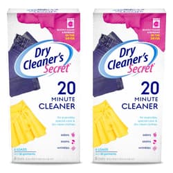 Woolite At-Home Dry Cleaner Dry Cleaning Cloths, Gentle Laundry Care for Special Fabrics and Dry-Clean-Only Clothes, Fresh Scent, Pack of 2, 12 Cloths