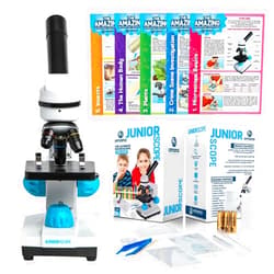Omano Juniorscope Microscope for Kids – Microscope Kit for Kids 8+ for Science Microscope Experiments – Kids Microscope Kit That Encourage STEM Exploration – Beginner Microscope for Kids 8 and Up.
