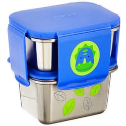 Skip Hop Toddler Stainless Steel Lunch Box Kit, Zoo, Dino