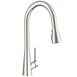 FORIOUS Kitchen Faucet with Pull Down Sprayer, Brushed Nickel, Classic High Arc Stainless Steel Faucet for Kitchen Sink, Single Handle for 1 or 3 Hole Decks for RV Bar Farmhouse Laundry Camper