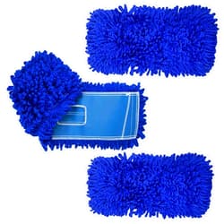Kleen Handler 18 inch Microfiber Dust Mop | Small Washable Commercial Mop Head Replacement, Pack of 3