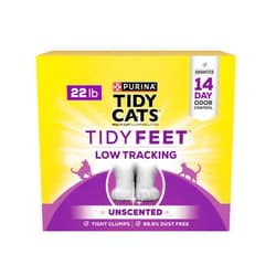 Purina Tidy Cats Tidy Feet Clumping Low Tracking Cat Litter with Odor Control – Unscented - 22 lb. Box