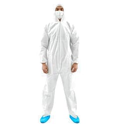 QIAN SOU Disposable Hazmat Suit Protective Painter Coverall with Hood Case of 10 XL XXL