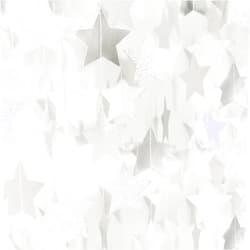 Hugtmr Glitter-Silver Party-Decorations Star Christmas Garland - 62ft Birthday Twinkle Little Star Hanging Streamers Banner,Bachelorette Engagement Wedding New Years Supplies Decor Hugtmr