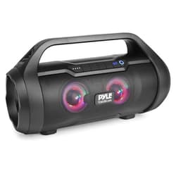 Pyle Wireless Portable Bluetooth Boombox Speaker- 40W Max 2.0CH Rechargeable Boom Box Speaker Portable Barrel Loud Stereo System with AUX Input/USB/SD/Fm Radio, 3